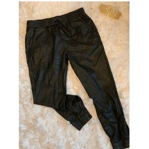 Leather Jogger Pants